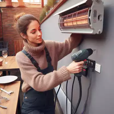 Cómo instalar una estufa eléctrica de exterior