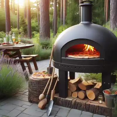 horno para pizzas de leña exterior