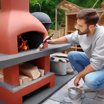 cómo pintar una barbacoa de obra