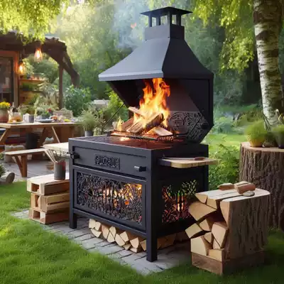 barbacoa de leña