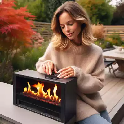 Cómo encender y apagar una chimenea de bioetanol en el jardín