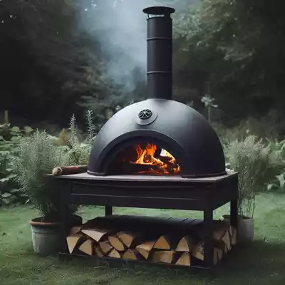 Horno de leñas de hierro metálico para exteriores