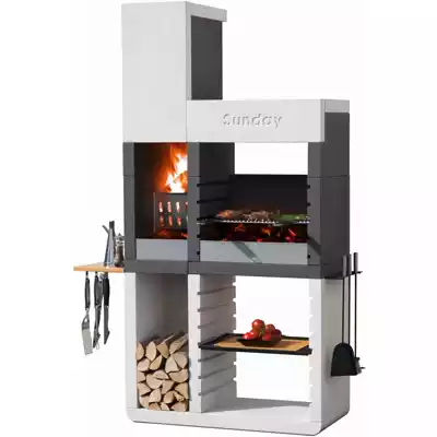 horno de leña y barbacoa exterior
