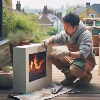 Mantenimiento de chimeneas de bioetanol al aire libre