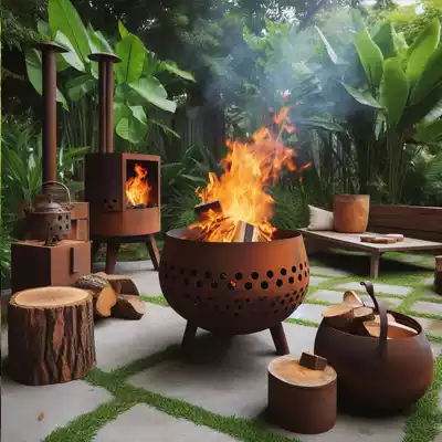 brasero de acero CORTEN