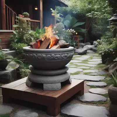 braseros de piedra para exterior