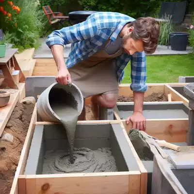 construcción de una barbacoa de obra: pilares