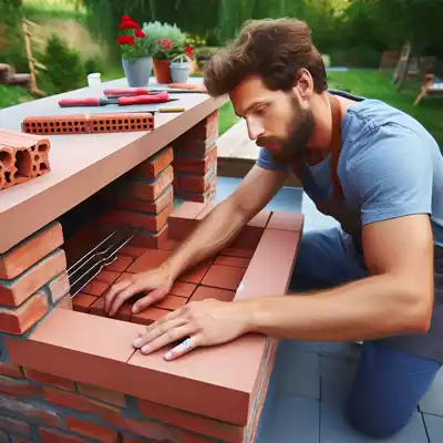 construcción de una barbacoa de obra: encimera