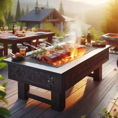 Brasero de mesa para carne