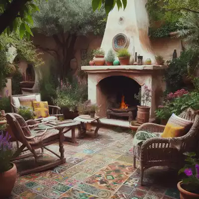 Cómo decorar alrededor de una chimenea de exterior
