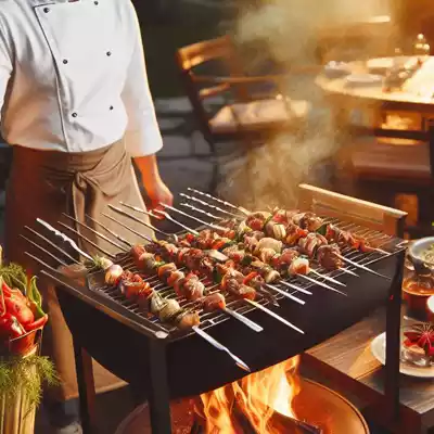 Brasero de mesa para carne