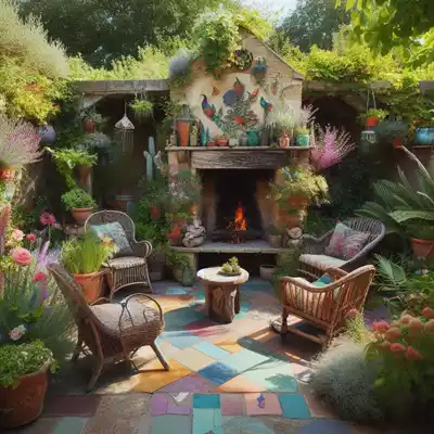 Cómo decorar alrededor de una chimenea de exterior