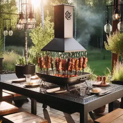 Brasero de mesa para carne