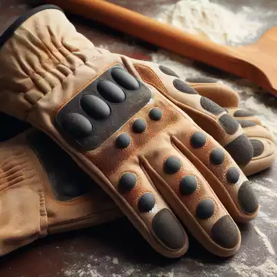 guantes para horno de leña