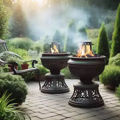 braseros exteriores para jardín o terraza