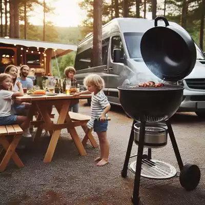 Barbacoa portátil para acampada