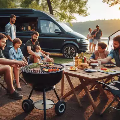 Barbacoa portátil para acampada