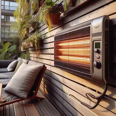Estufa de pared eléctrica para exteriores