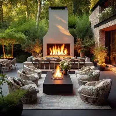 Ideas de decoración con chimeneas de bioetanol en jardines