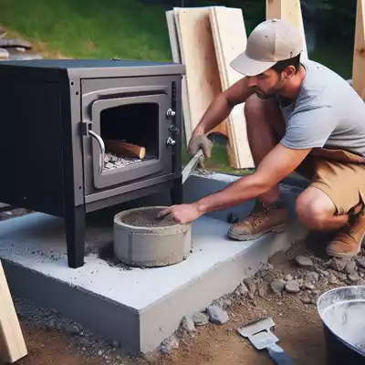 Construir un espacio para horno de leña en el jardín: construir la base