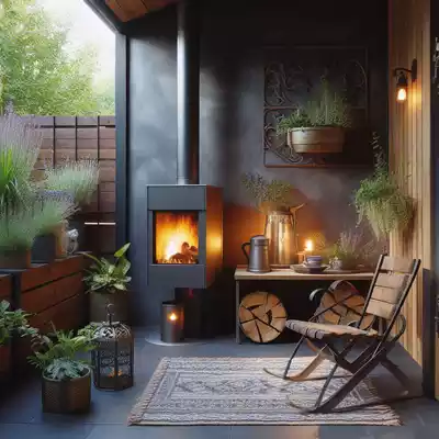 Chimeneas de Exterior en Espacios Pequeños