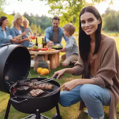 barbacoa portátil en parques y áreas recreativas