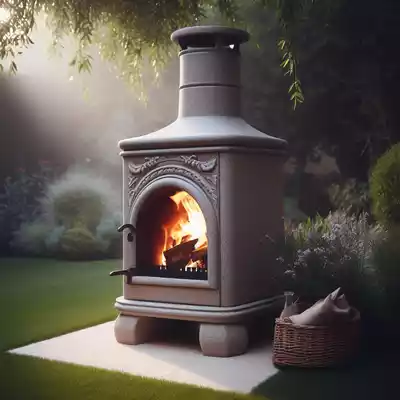 chimenea moderna de concreto