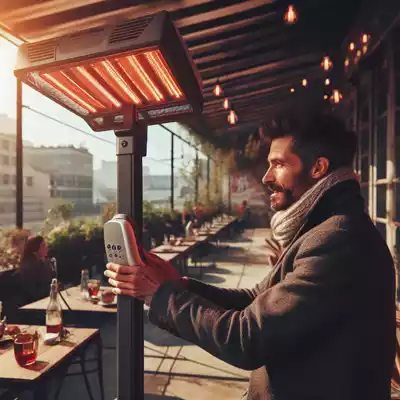 como enencender una estufa de terraza eléctrica