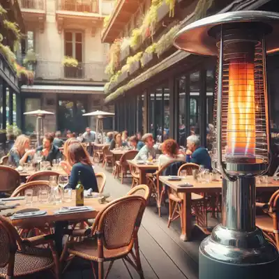Estufas de exterior para terrazas de restaurantes y hosteleria