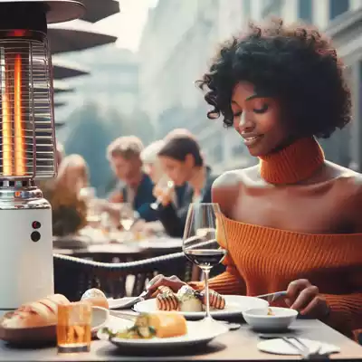 Estufa para terraza de restaurante