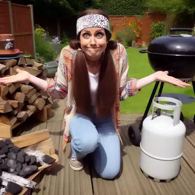 barbacoa de carbón, gas o leña