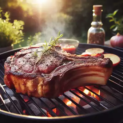 chuleton de ternera a la barbacoa
