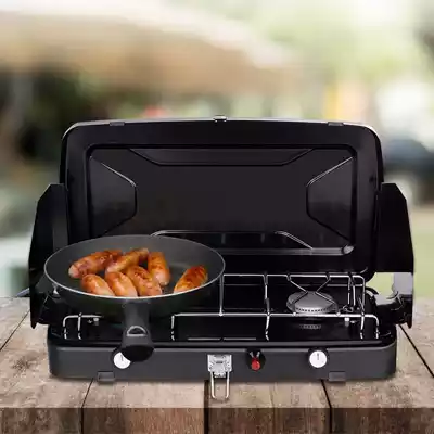 Estufa de gas portátil con doble quemador