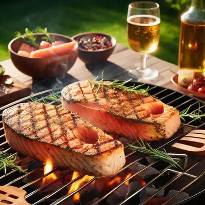 filetes de salmón para barbacoas