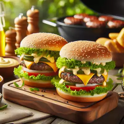 hamburguesas en barbacoa