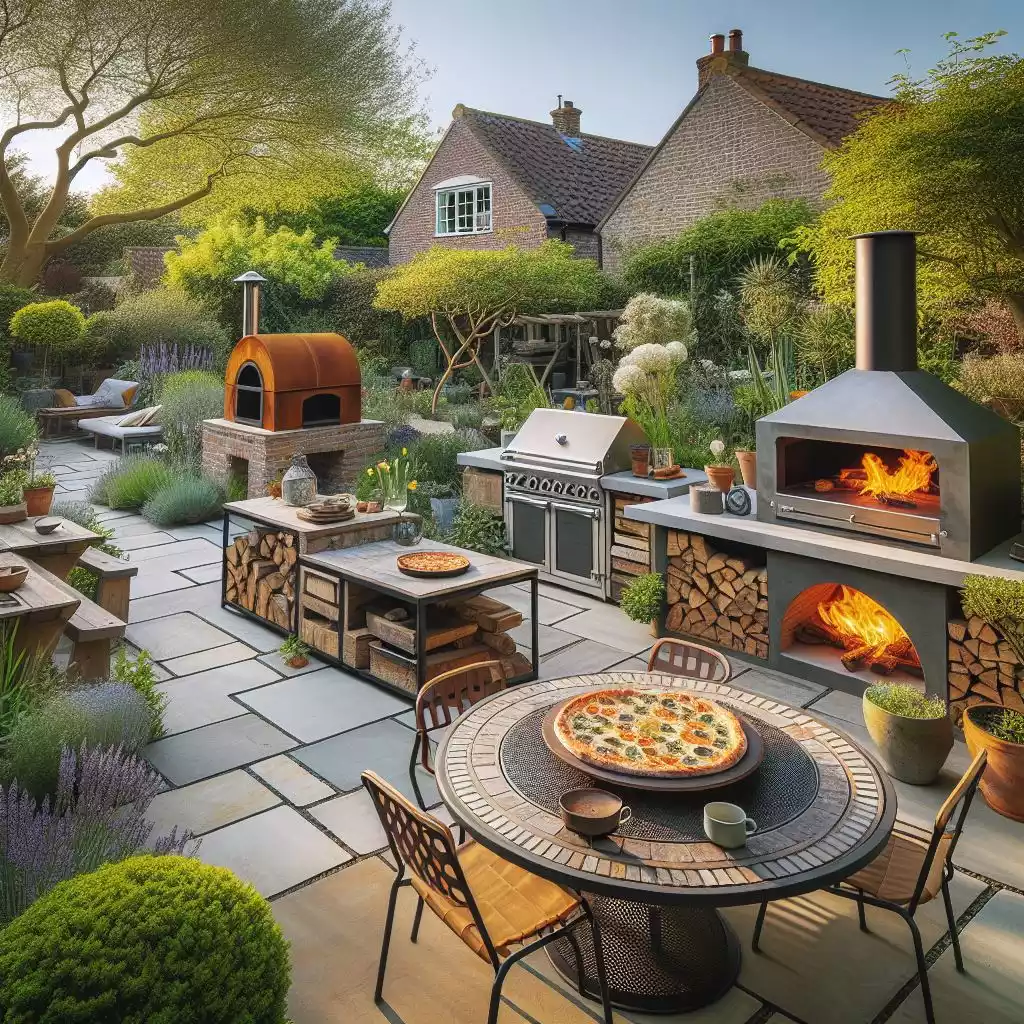 Estufas, chimeneas, braseros, hornos y barbacoas de exterior